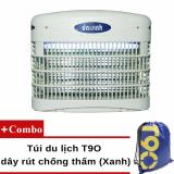 Đèn diệt côn trùng Đại Sinh DS-D82 (Xám) + Túi du lịch du lịch dây rút họa tiết cá mắt to)