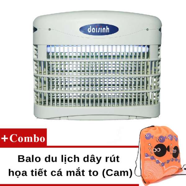 Đèn diệt côn trùng Đại Sinh DS-D82 (Xám) + Túi du lịch du lịch dây rút họa tiết cá mắt to)