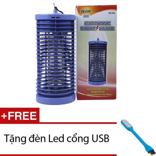 Đèn diệt côn trùng DS-D6 (Xanh) + Tặng 1 đèn Led cổng USB