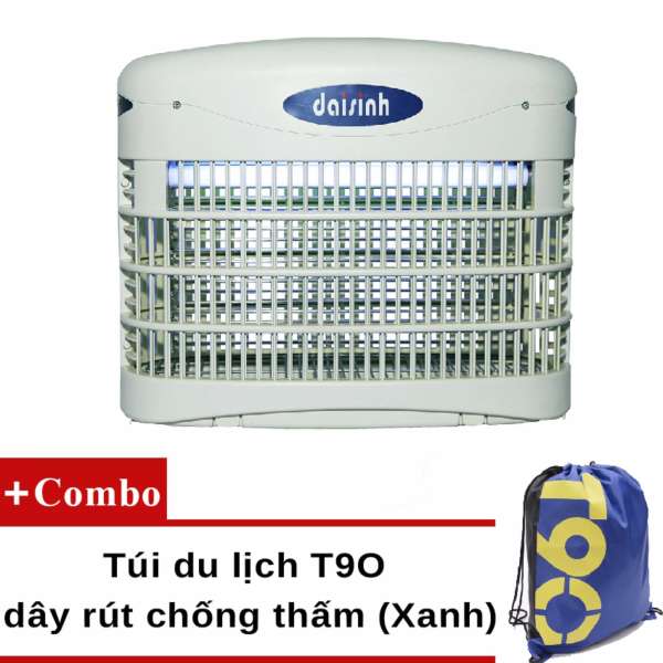 Đèn diệt côn trùng Well DS-D82 (Xám) + Túi du lịch T9O dây rút chống thấm (Xanh)