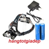 Đèn gắn trán kiểu thợ mỏ 3 bóng LED RJ-3000 siêu sáng