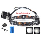 Đèn gắn trán kiểu thợ mỏ 3 bóng LED RJ-3000 siêu sáng