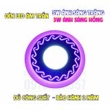 Đèn LED âm trần 3 chế độ 6W ( 3W viền hồng )