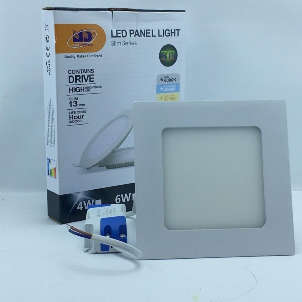 Đèn LED âm trần siêu mỏng vuông ánh sáng trắng (6W-Φ100) - MD02