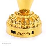 [HCM]Đèn Led Hoa Sen 7 Màu Xoay 360 Độ (Có Đế Cao)