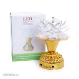 [HCM]Đèn Led Hoa Sen 7 Màu Xoay 360 Độ (Có Đế Cao)