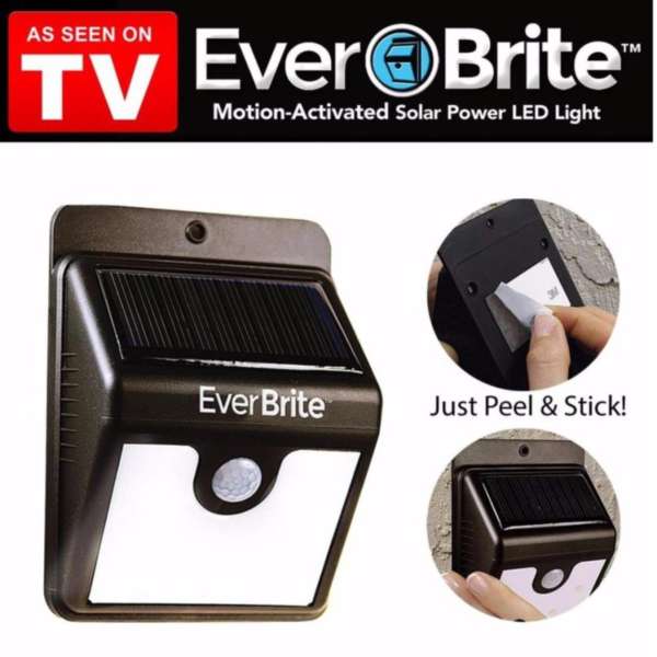 Đèn LED hồng ngoại cảm biến Ever Brite - Pin sạc năng lượng mặt trời (Đen)