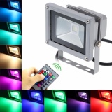  Đèn Led pha Star 10W đổi 7 màu có remote điều khiển (Bạc)  