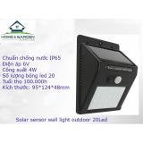 Đèn led trang trí năng lượng mặt trời, cảm biến 20 Led, - Solar sensor wall light outdoor 20 Led