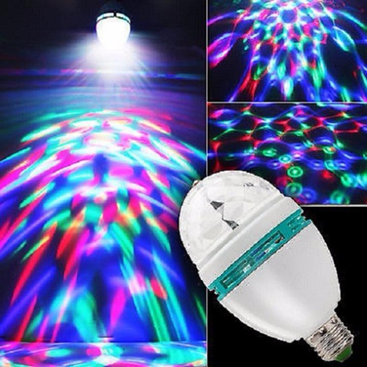[HCM]Đèn led vũ trường xoay 7 màu - Bx Electronics (Trắng).