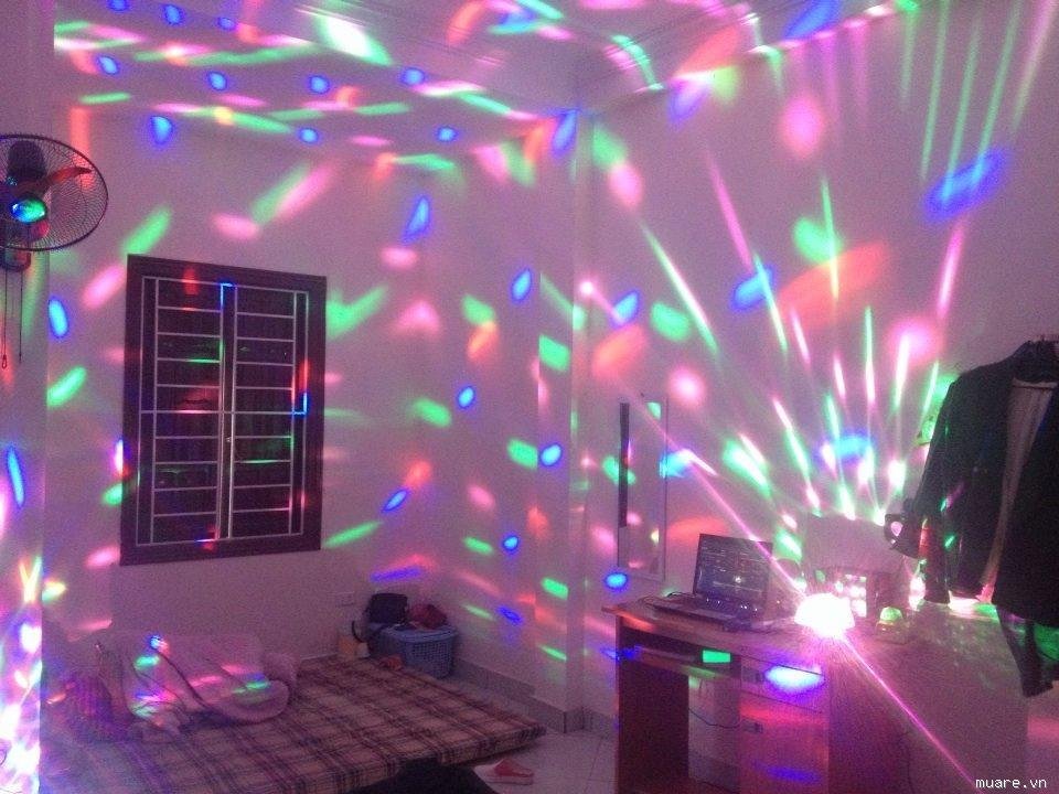 [HCM]Đèn led vũ trường xoay 7 màu - Bx Electronics (Trắng).