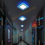 Đèn ốp trần Vuông mâm nổi đổi màu trắng - xanh dương (18w+6-Φ245) - MD35