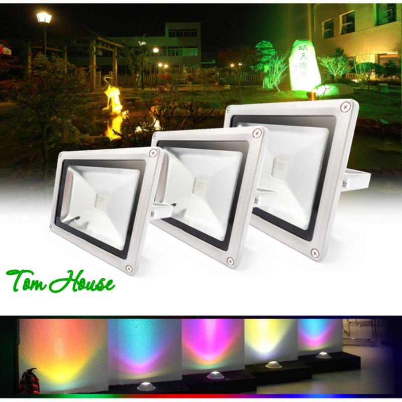 Đèn pha chiếu sáng ngoài trời 16 màu RGB LED công suất 10W LPDM10 ( có điều khiển từ xa )
