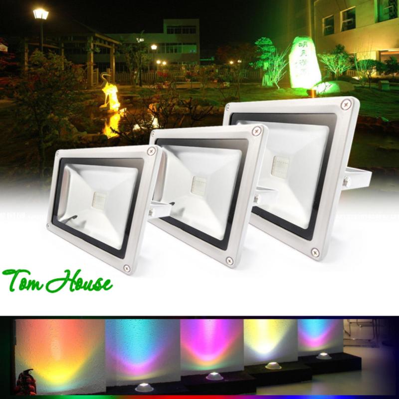 Đèn pha chiếu sáng ngoài trời 16 màu RGB LED công suất 20W LPDM20 ( có điều khiển từ xa )