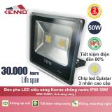 Đèn Pha LED siêu sáng Kenno chống nước IP66 50W AS Vàng