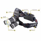 Đèn pin đội đầu 3 bóng ánh sáng trắng [dùng 2 pin 18650]