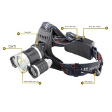 Đèn pin đội đầu 3 bóng ánh sáng vàng [dùng 2 pin 18650]