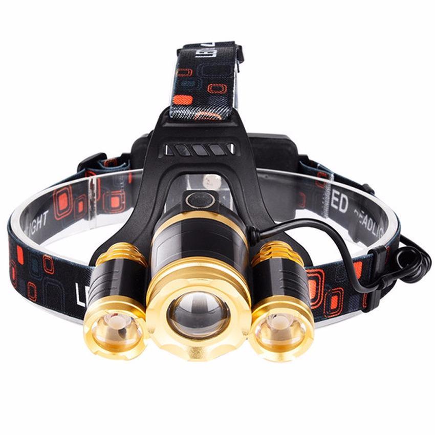 Đèn pin đội đầu 3 bóng e65 có zoom