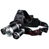 Den pin,den pin doi dau,Đèn pin đội đầu 3 bóng T6 dùng 2 pin  - đèn pin đội đầu 3 bóng,đèn pin led   -206486 -GIA TOT