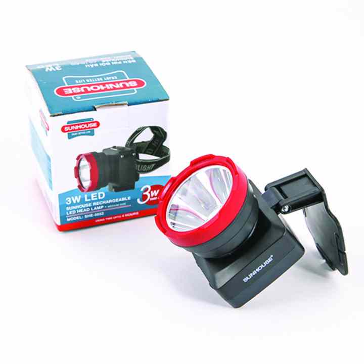 Đèn pin đội đầu Sunhouse SHE5012 cỡ nhỏ(Đen)