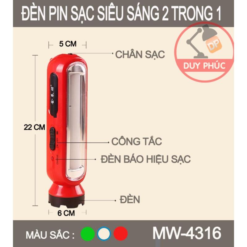 ĐÈN PIN 2 IN 1 MING WANG (LOẠI LỚN) - MW 4316