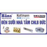 Đèn sưởi nhà tắm Kottmann 3 bóng vàng K3B-NV (Trắng phối vàng)