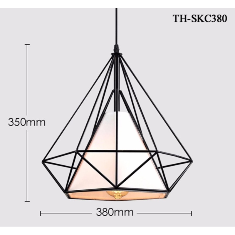 Đèn thả kim cương khung sắt TH-SKC380