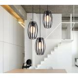 Đèn thả lồng trụ sắt kèm bóng LED trang trí cao cấp