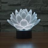 Đèn trang trí led 3D 7 màu – Hoa sen