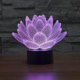 Đèn trang trí led 3D 7 màu – Hoa sen