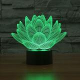 Đèn trang trí led 3D 7 màu – Hoa sen