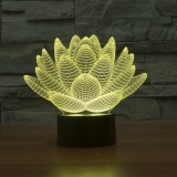 Đèn trang trí led 3D 7 màu – Hoa sen