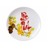 Dĩa Sứ viết thư pháp 21cm- D005 - LỘC PHÁT