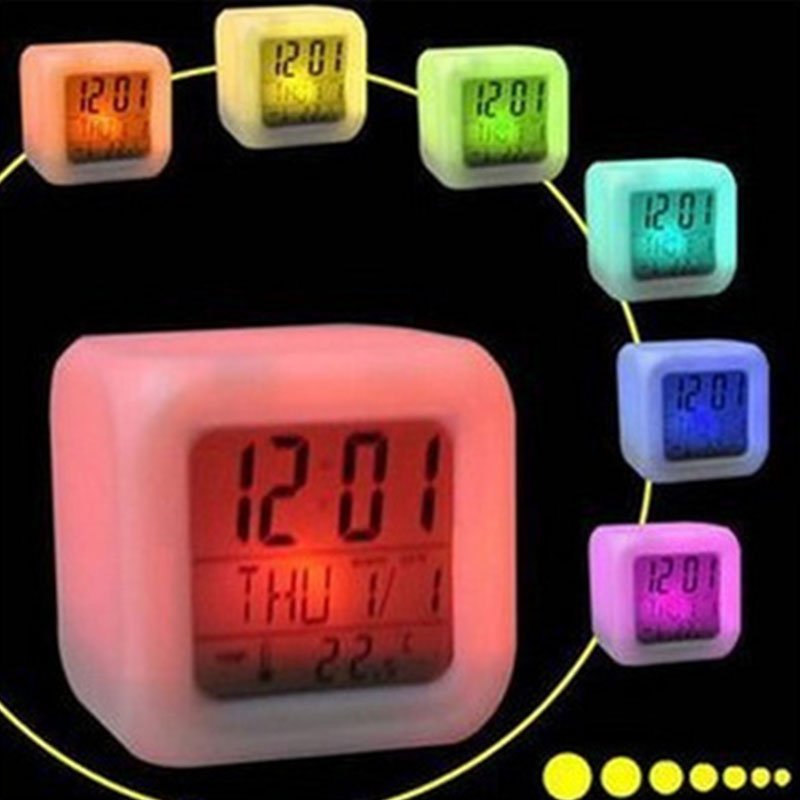 Nơi bán Báo Thức kỹ thuật số ĐÈN LED Đồng Hồ Báo Lại Điều Khiển Ánh Sáng Đèn Nền Thời Gian Lịch Nhiệt Kế-quốc tế