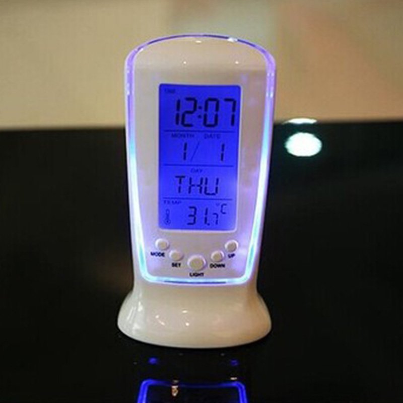 Nơi bán Kỹ thuật số Đèn Nền LED Màn Hình Hiển Thị Đồng Hồ Báo Thức Để Bàn Báo Lại Nhiệt Kế Lịch-quốc tế