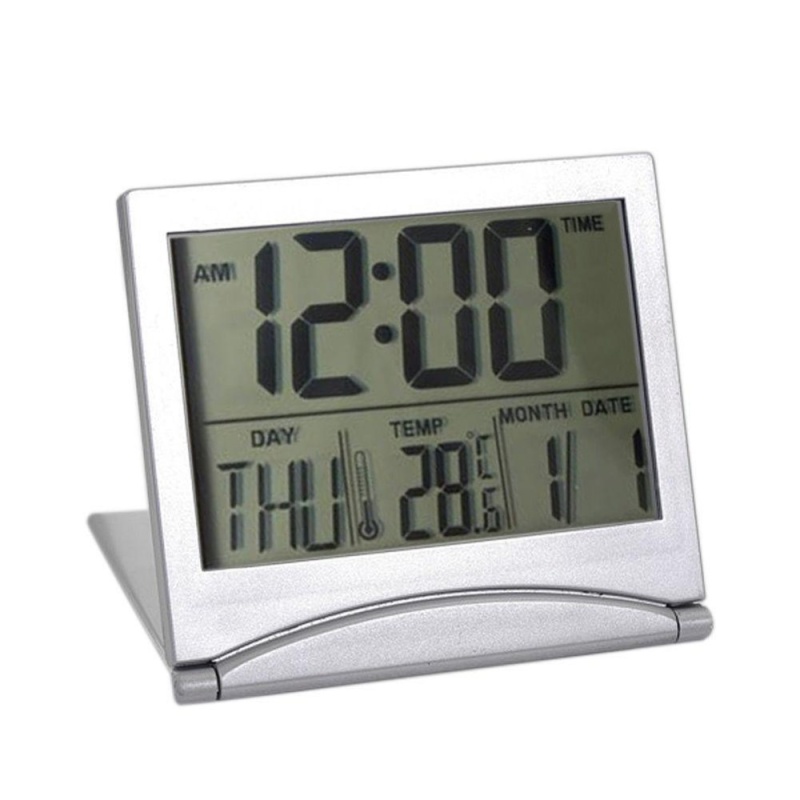 Đồng Hồ Báo Thức Kỹ Thuật Số MÀN HÌNH LCD To Bàn-Có Thể Báo Thời Tiết And Nhiệt Độ Khí du Lịch-Quốc Tế bán chạy