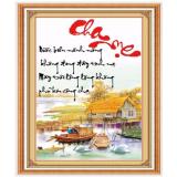 Tranh thêu chữ thập cha mẹ 222656