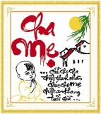 Tranh thêu chữ thập Cha mẹ DLH-222691-Ngọc Thịnh