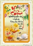 Tranh thêu chữ thập vợ chồng 222813