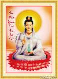 Tranh thêu chữ thập mẹ quan âm 222814