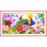Tranh thêu chữ thập Hoa Khai Phú Quý DLH-222942-Ngọc Thịnh
