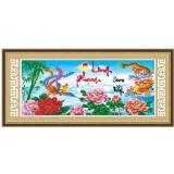Tranh thêu chữ thập long phụng sum vầy dlh-222971-ngọc thịnh
