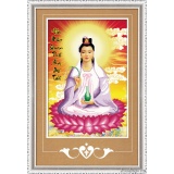 Tranh thêu chữ thập mẹ quan âm 223017