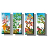 Tranh thêu chữ thập tứ quý 223045