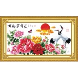 Tranh thêu chữ thập Phú quý trường thọ DLH-YZ484.1-Siêu thị tranh thêu
