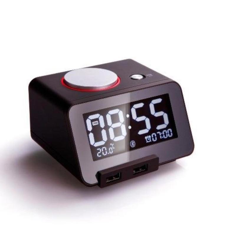 Nơi bán Đồng hồ báo thức kiêm Loa Bluetooth không dây Homtime và bộ sạc điện thoại, máy tính bảng 3 in 1 - C1 Pro (Đen)