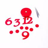 [HCM]Đồng hồ dán tường DIY 360 ngộ nghĩnh (Đỏ)