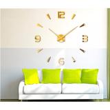 Đồng hồ dán tường tự làm DIY (kim và số màu vàng)