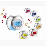 Đồng hồ để bàn báo thức LCD 7 màu Led