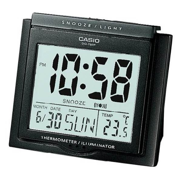 Đồng hồ để bàn kỹ thuật số Casio DQ-750F-1DF(Đen)